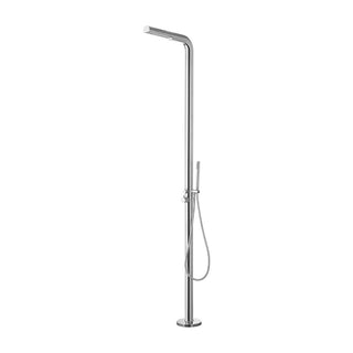 Vrijstaande design buitendouche met handdouche in roestvrij staal