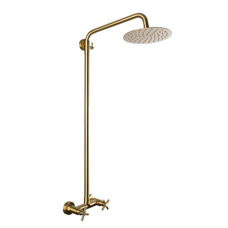 Elegante wandgemonteerde buitendouche van roestvrij staal - Goud